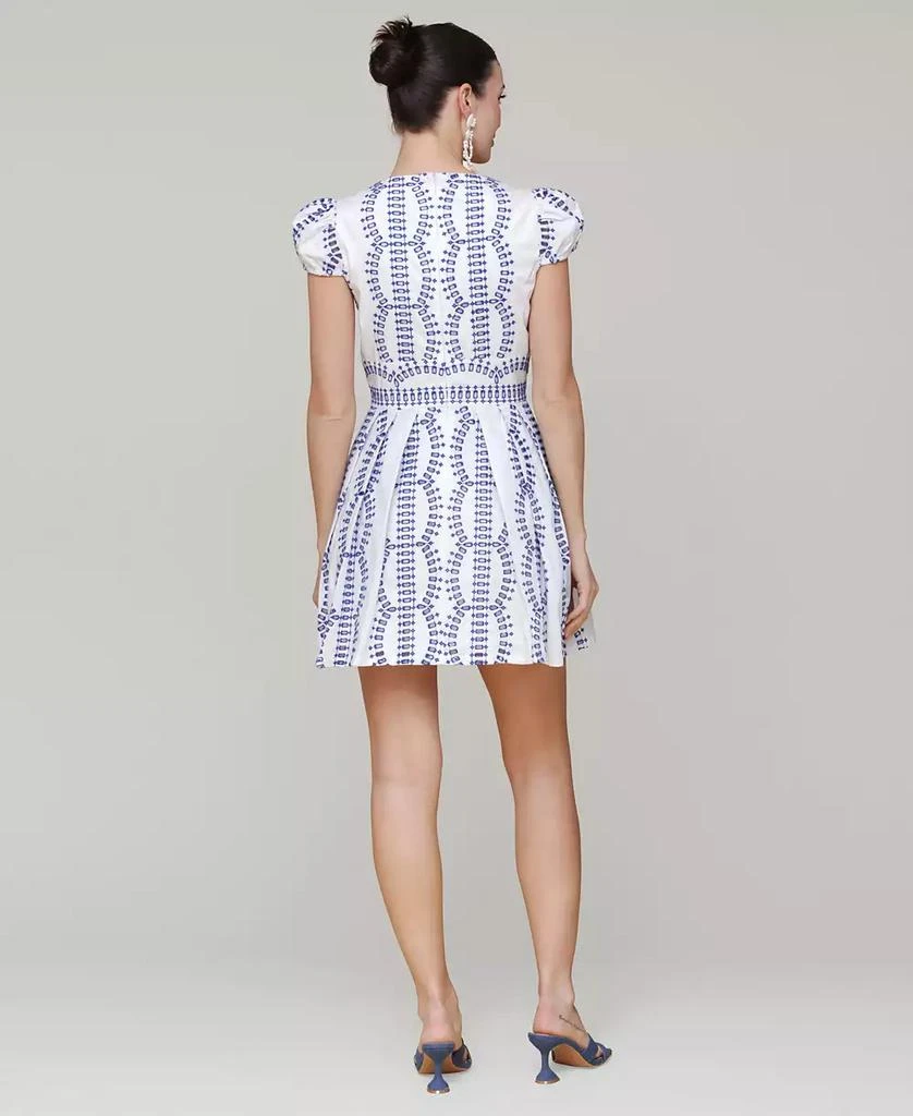 Avec Les Filles Women's Cotton Eyelet Fit & Flare Dress 4