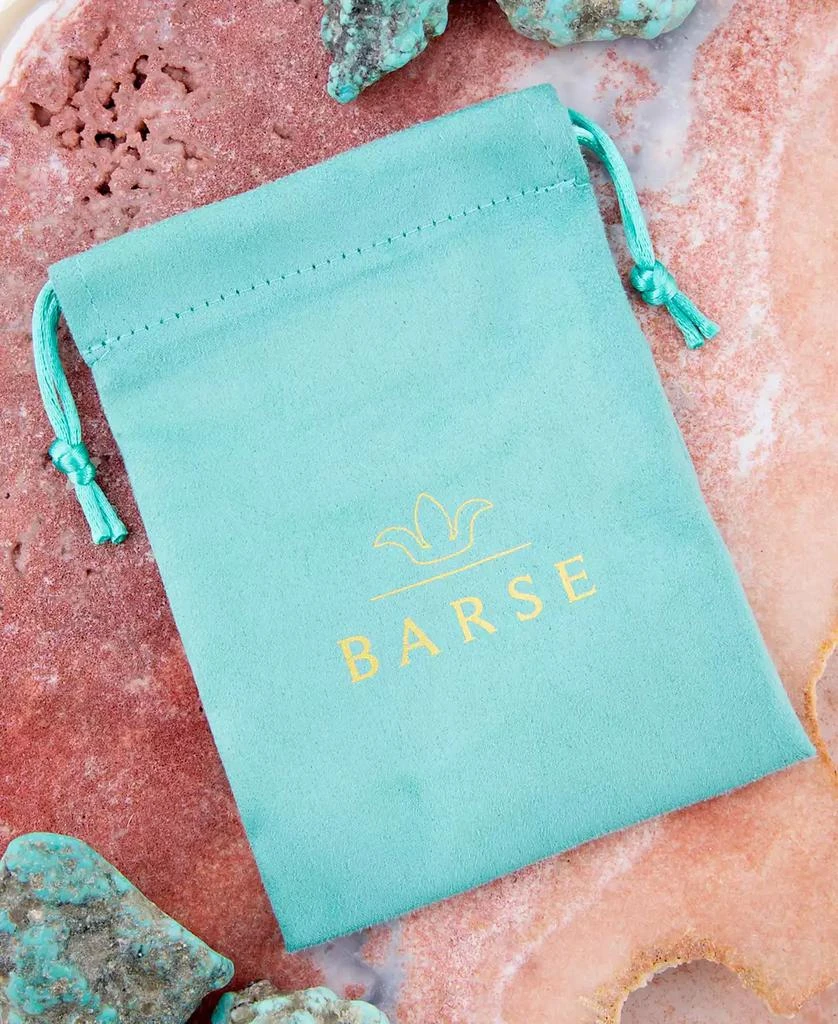 Barse Dolce Genuine Blue Larimar Sterling Silver Oval and Natural Earrings 3