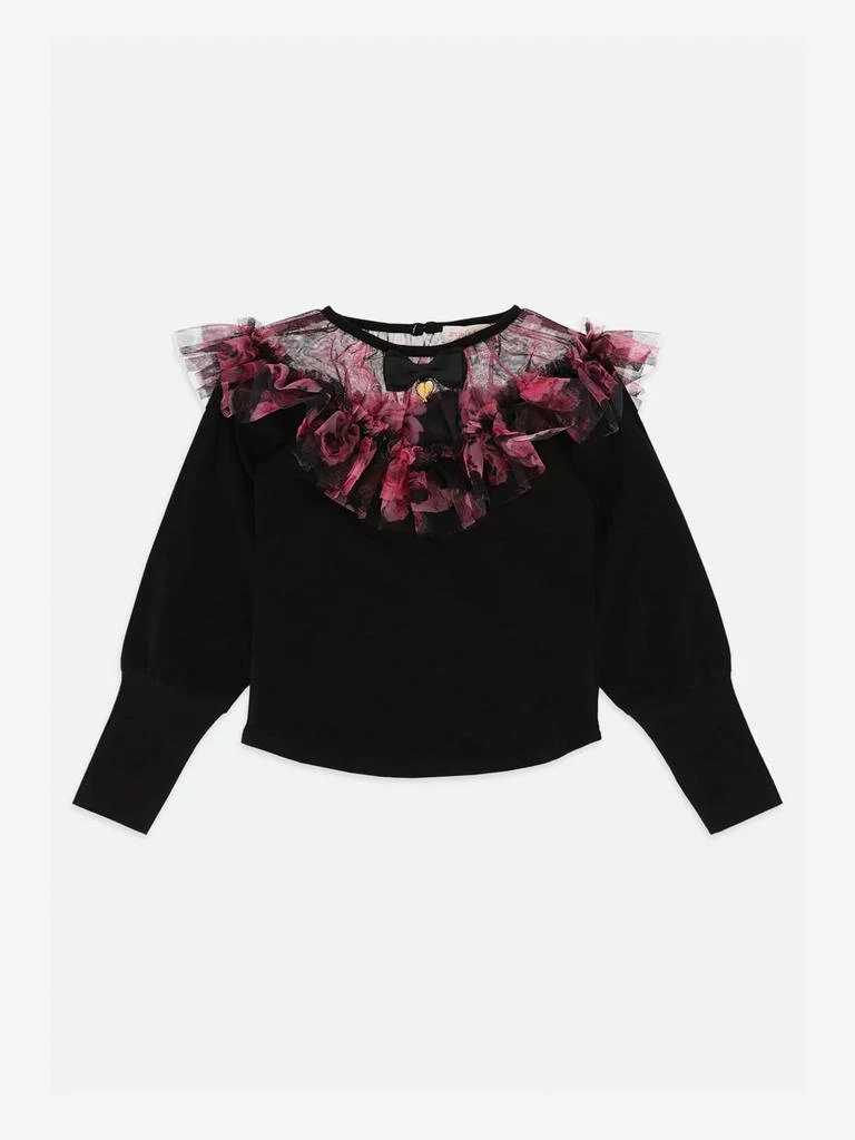 Angels Face Angels Face Girls Deidre Kew Tulle Top in Black 2