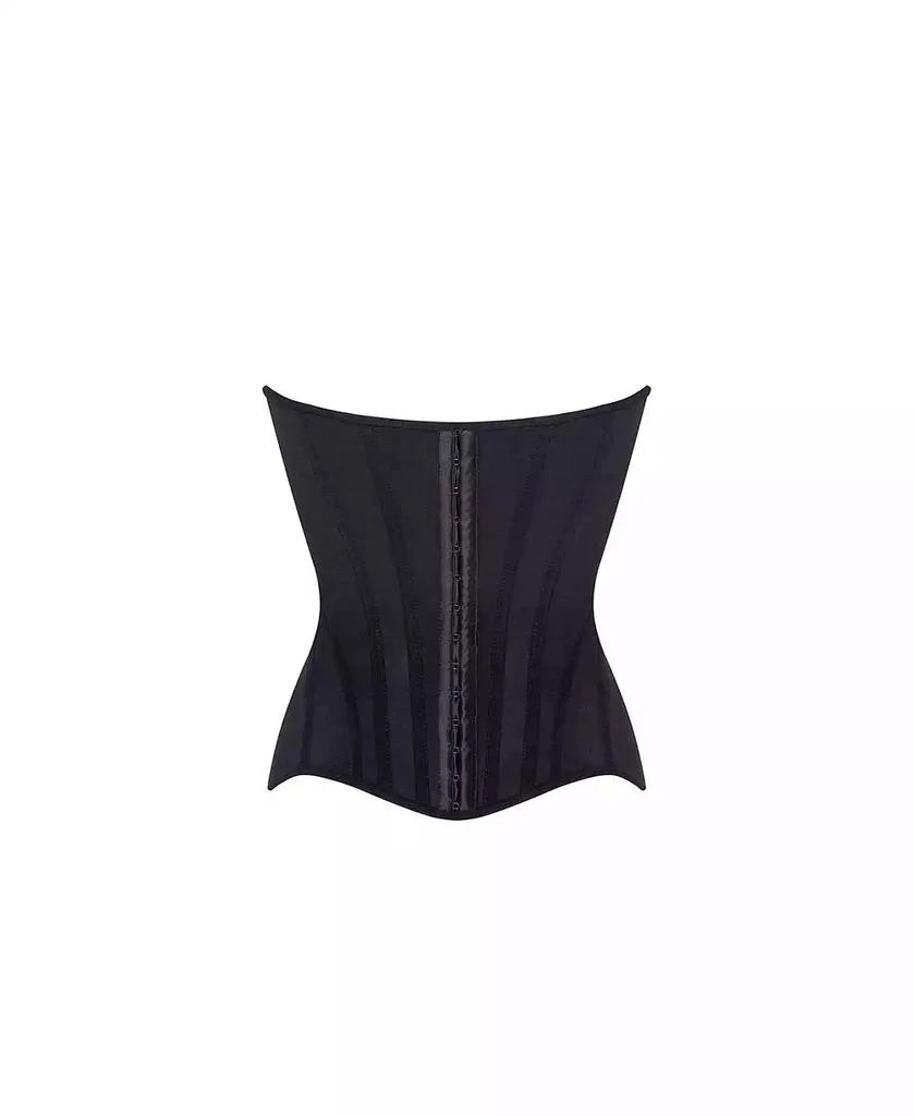 Milla Women
s Smart heart-shaped low-waist black fitted corset 4