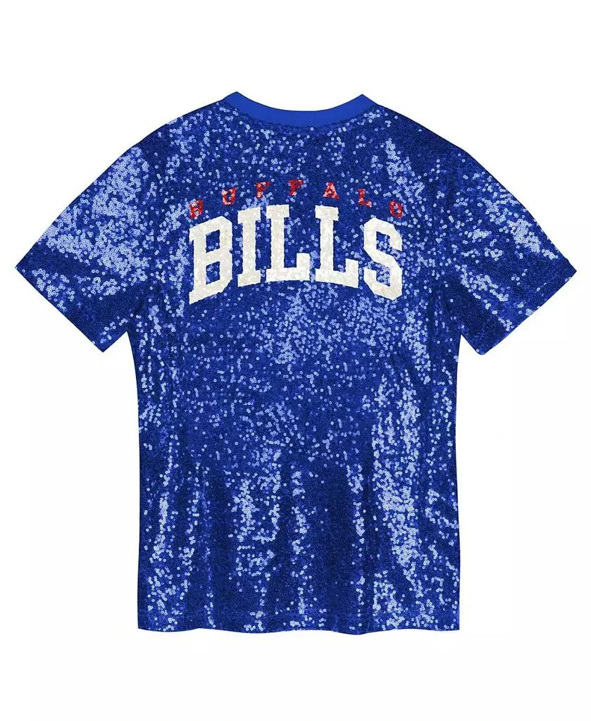 Outerstuff Big Girls Royal Buffalo Bills Wordmark Sequin V-Neck Top 3