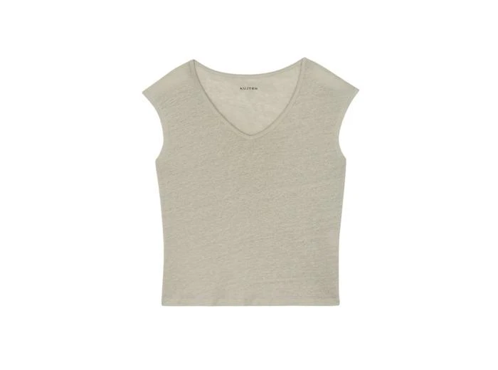 Kujten T-Shirt Karol T-shirt col v sans manches lin 1
