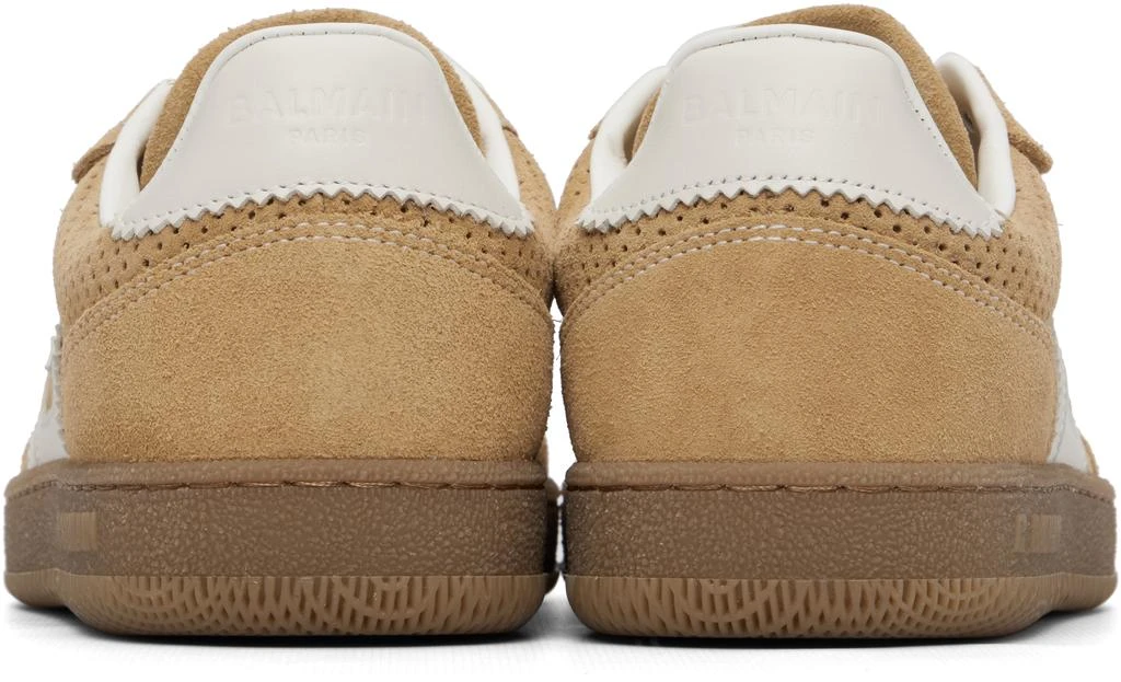 Balmain Beige Suede Balmain Swan Sneakers 2