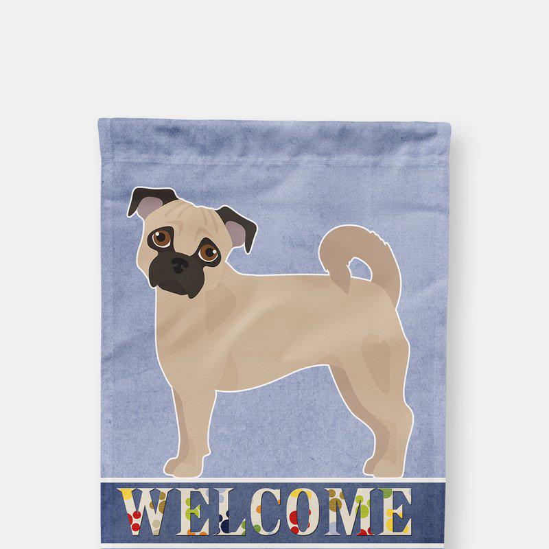 Caroline's Treasures 28 x 40 in. Polyester Fawn Chug Welcome Flag Canvas House Size 2-Sided Heavyweight