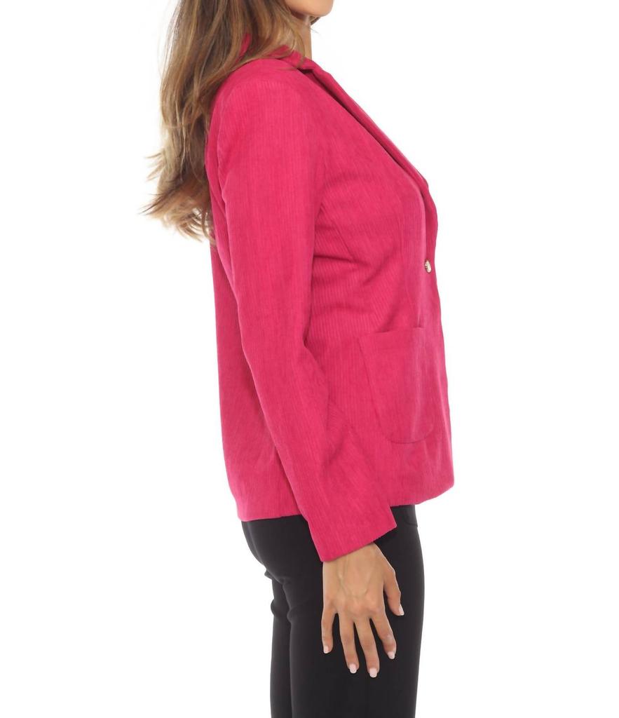 JOSEPH RIBKOFF Joseph Ribkoff - Fitted Corduroy Blazer
