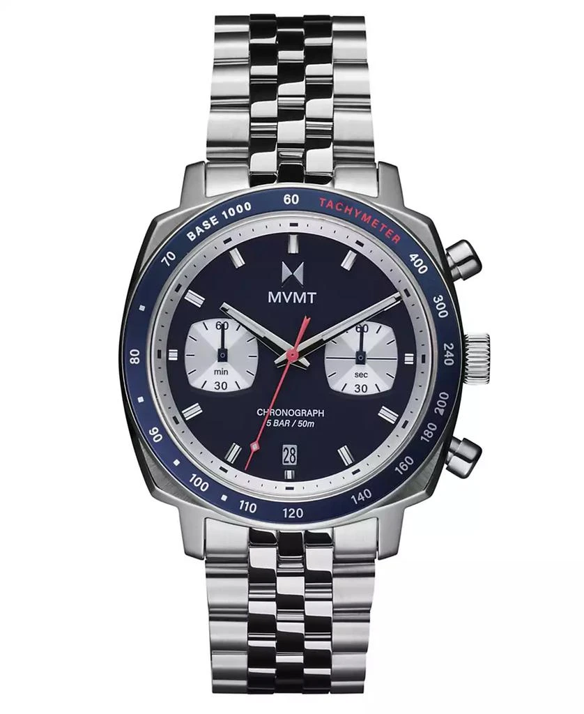 MVMT Men's Mulholland Racer Silver Tone Stainless Steel Bracelet Watch, 42mm 1