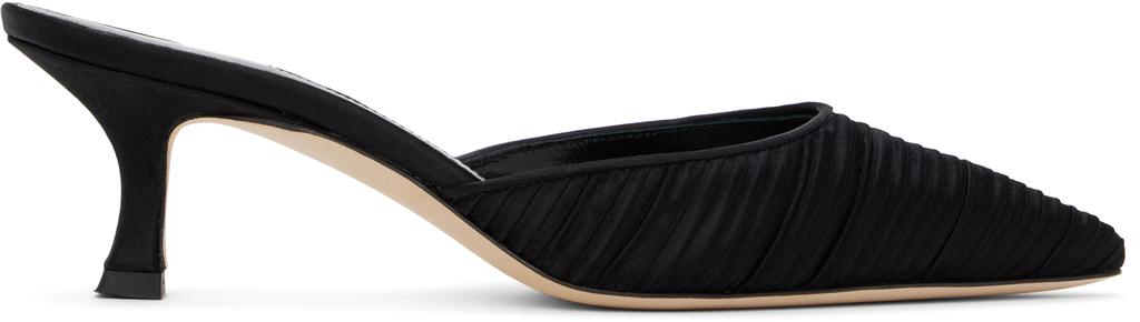 Manolo Blahnik 50mm Prinap Satin Mules - Slippers - Compare
