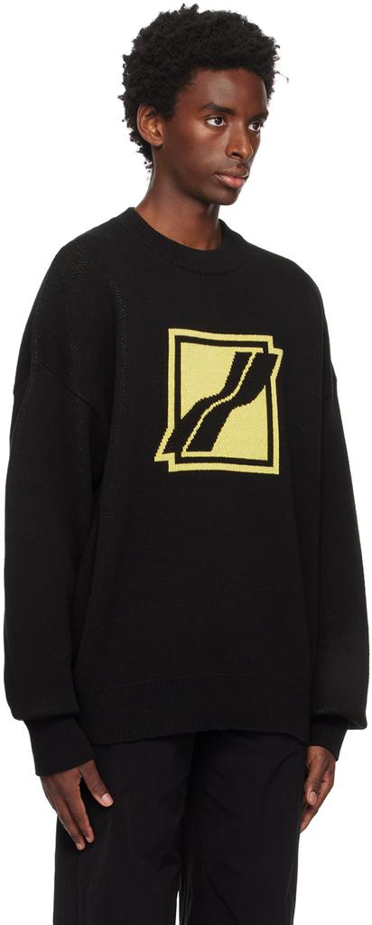 We11done Black Crewneck Sweater