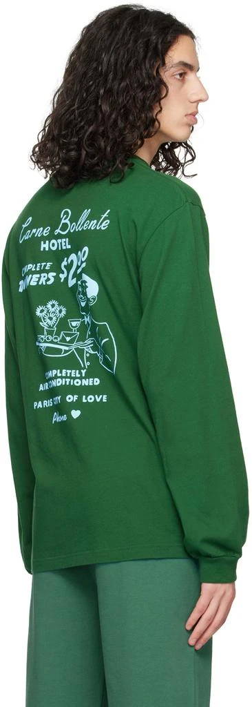 Carne Bollente Green 'The Carne Love Hotel' Long Sleeve T-Shirt 3