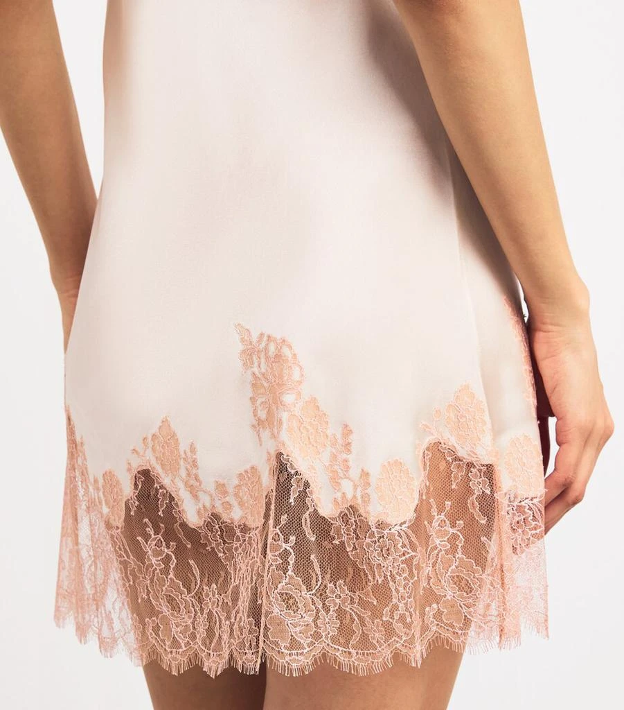 Carine Gilson Silk Lace-Trim Short Nightdress 5