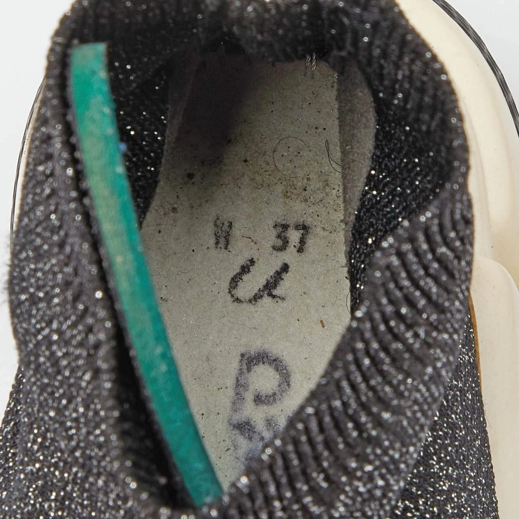 Balenciaga Balenciaga Black Glitter Knit Fabric Speed Trainer High Top Sneakers Size 37 7
