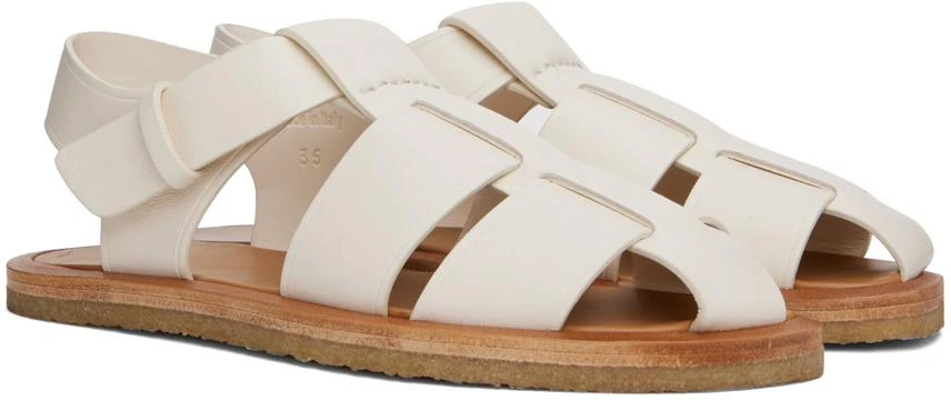 The Row Off-White Fisherman Sandals 4