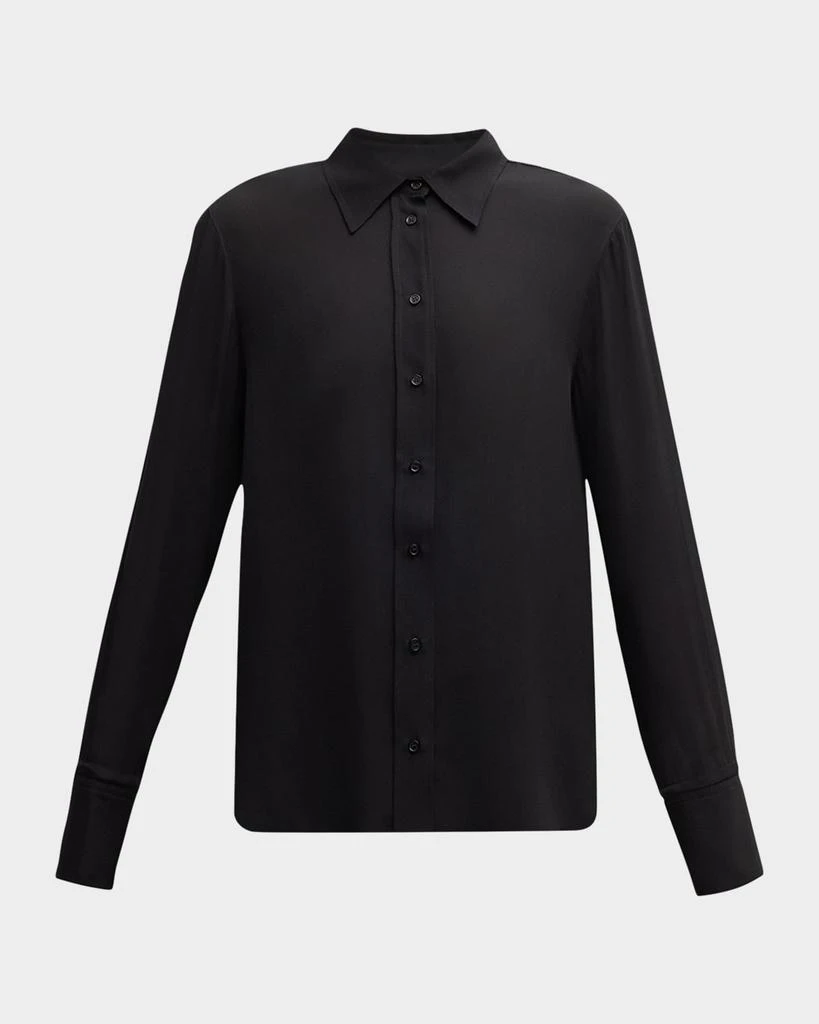 ARGENT Button-Down Double Georgette Blouse 1