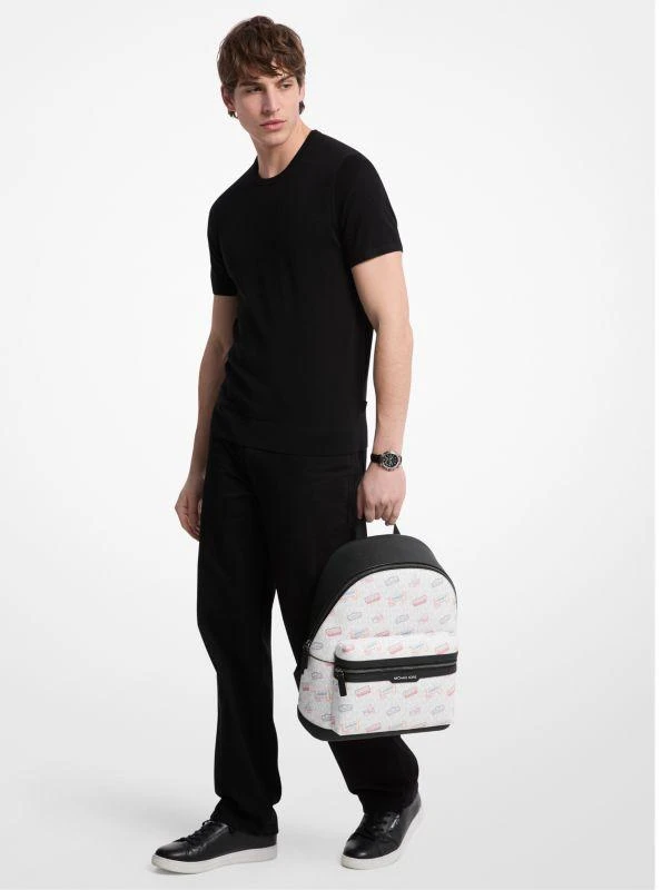 Michael Kors Cooper Embellished Signature Logo Dome Backpack 3