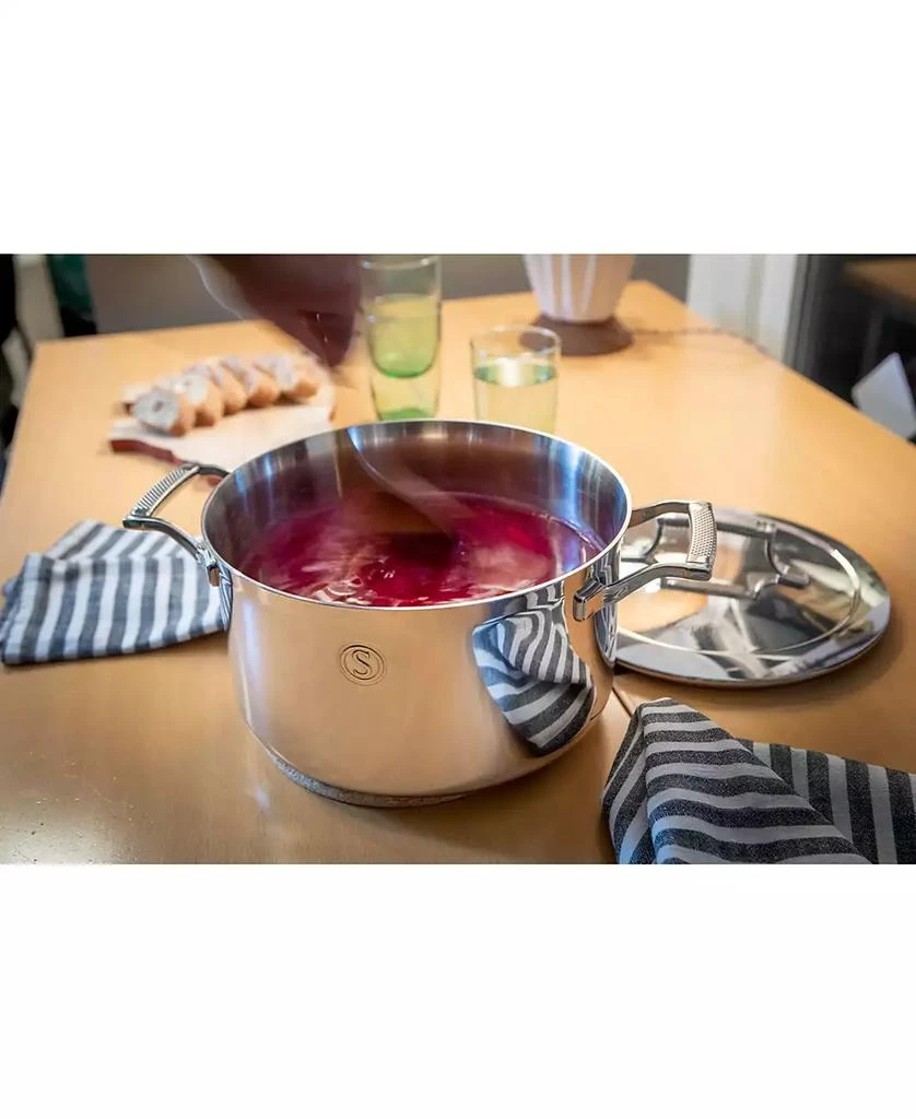 SAVEUR SELECTS Voyage Series Tri-Ply Stainless Steel 6-Qt. Stockpot 4