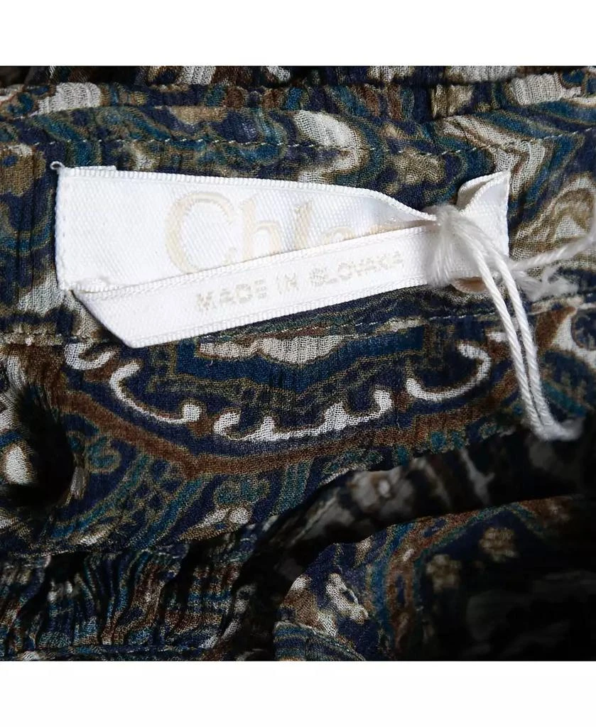 Pre-Owned Chloe Women
s Multicolor Paisley Printed Chiffon Drawstring Blouse 5