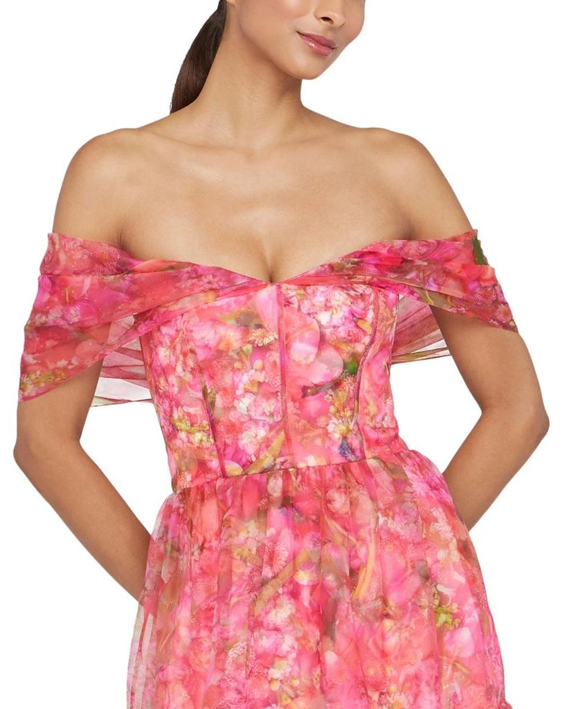 Theia Tia Off Shoulder Organza Gown 5