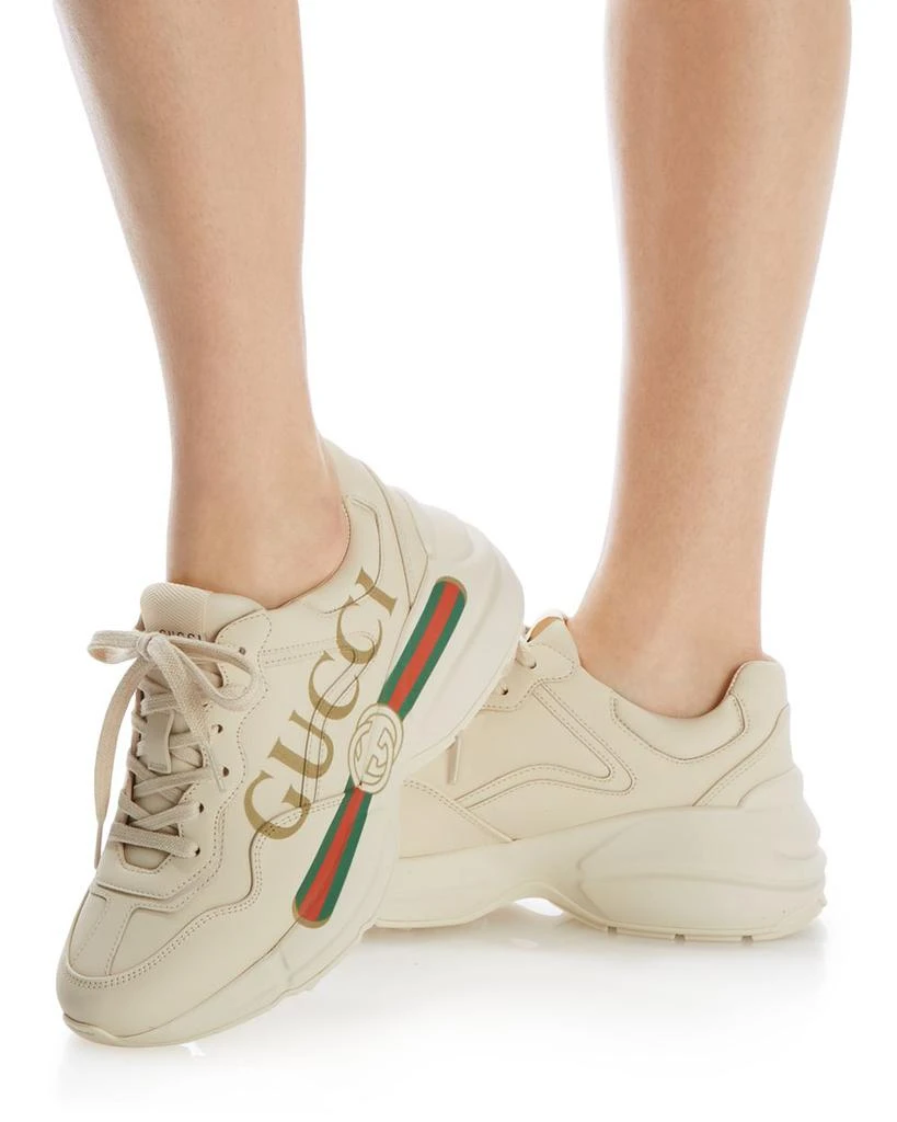 Gucci Women's Rhyton Leather Sneakers 2