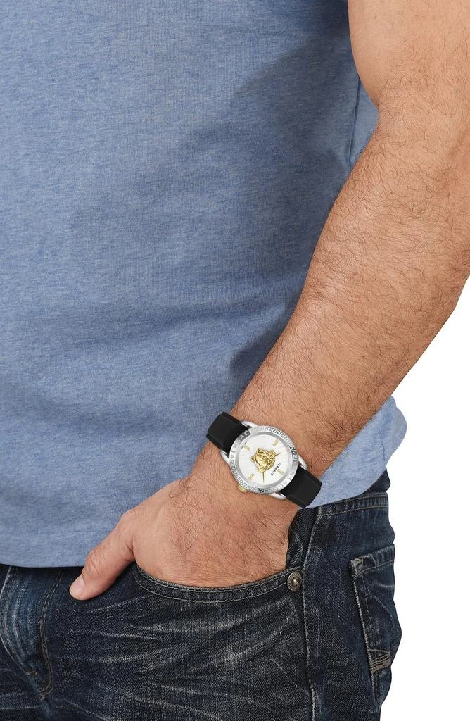 Versace V-Code Leather Strap Watch, 43mm 3