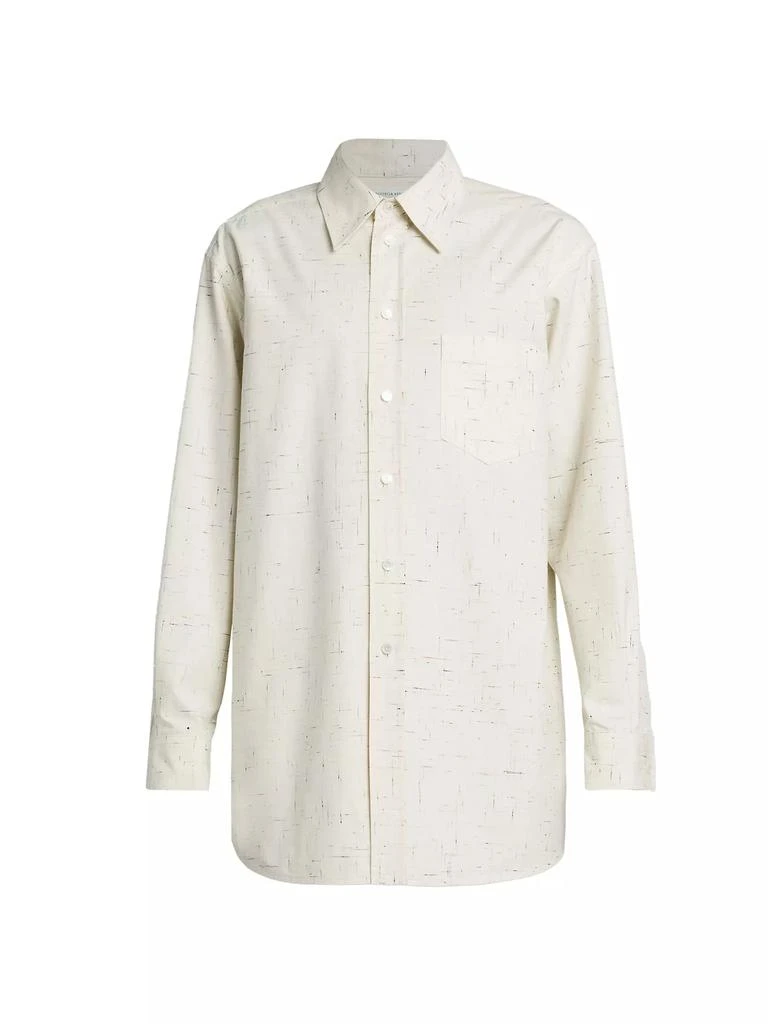 Bottega Veneta Criss Cross Cotton Button-Front Shirt 1