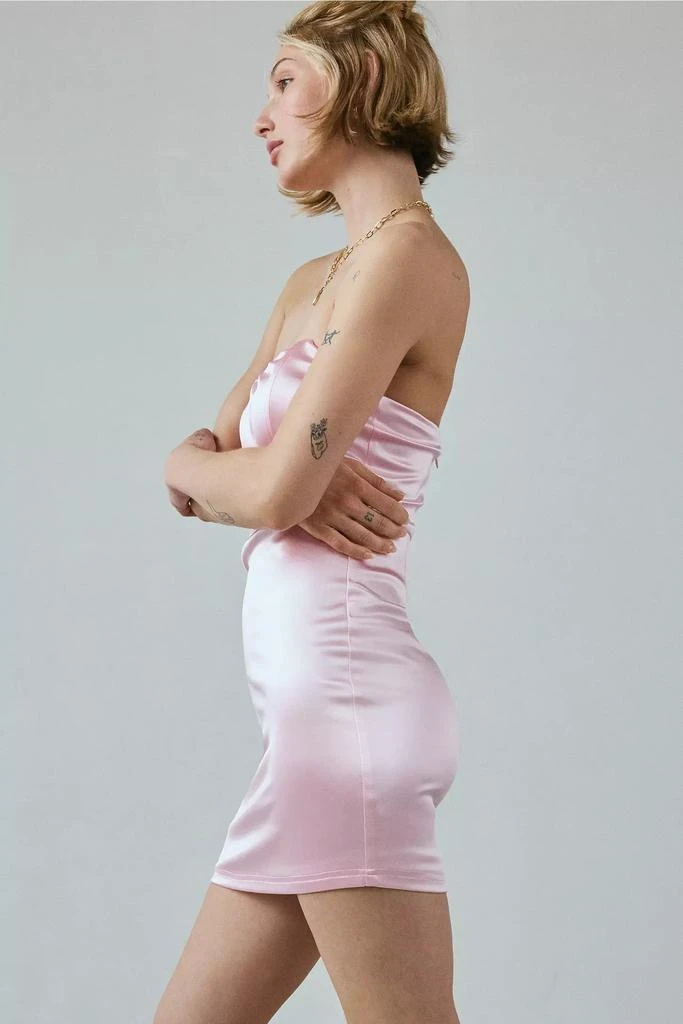 Urban Outfitters UO Vivien Corseted Strapless Satin Mini Dress 4