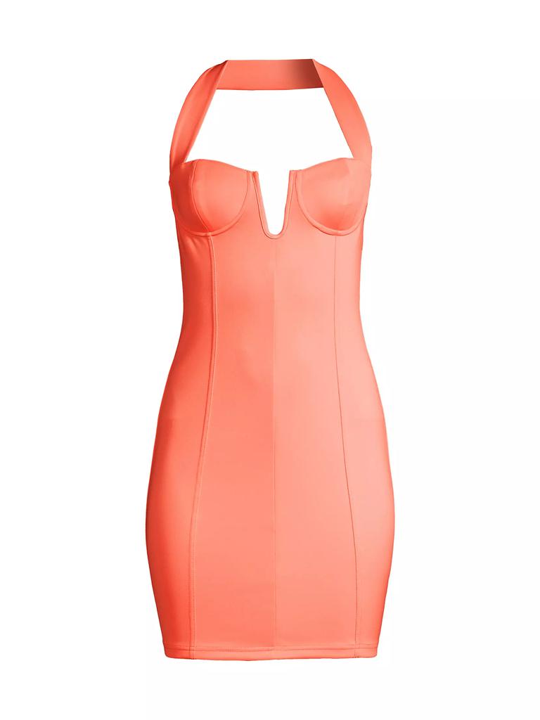 Victor Glemaud Knit Halter Minidress