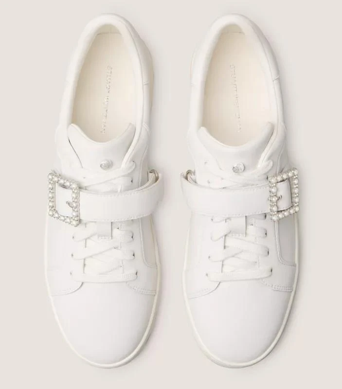 Stuart Weitzman LIVVY PEARL BUCKLE SNEAKER 4