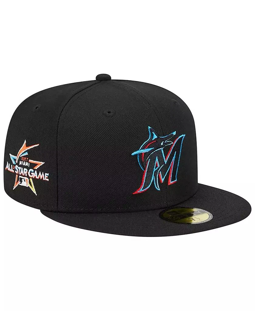 New Era Men's Black Miami Marlins 2017 MLB All-Star Game Team Color 59FIFTY Fitted Hat 1