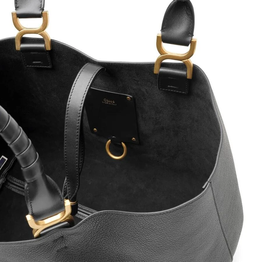 Chloé Marcie Leather Tote Bag in Black 3