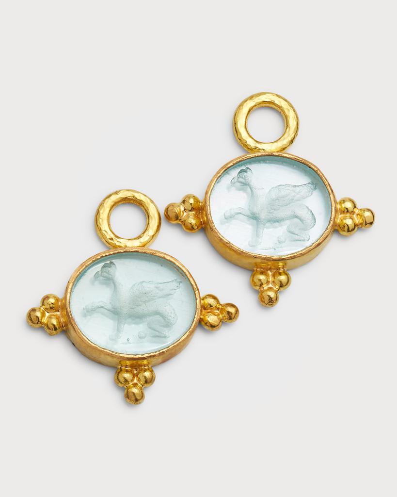 Elizabeth Locke Crystal Grifo Earring Pendants, Crystal