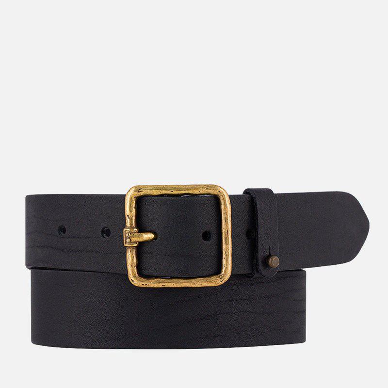 Amsterdam Heritage Kaya | Vintage Gold Square Buckle Leather Belt
