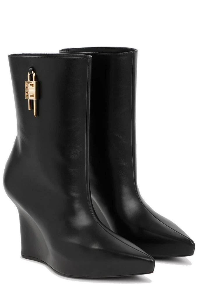 Givenchy Givenchy Lock Plaque Detail Wedge Boots 3