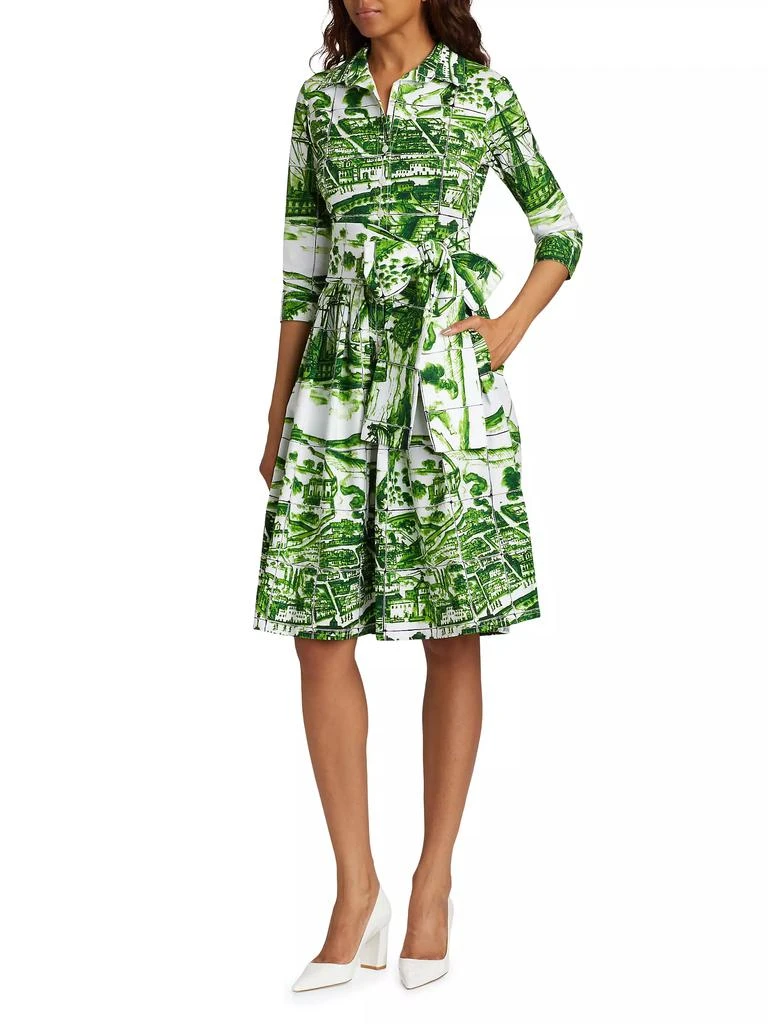 SAMANTHA SUNG Audrey Toile Cotton Shirtdress 9