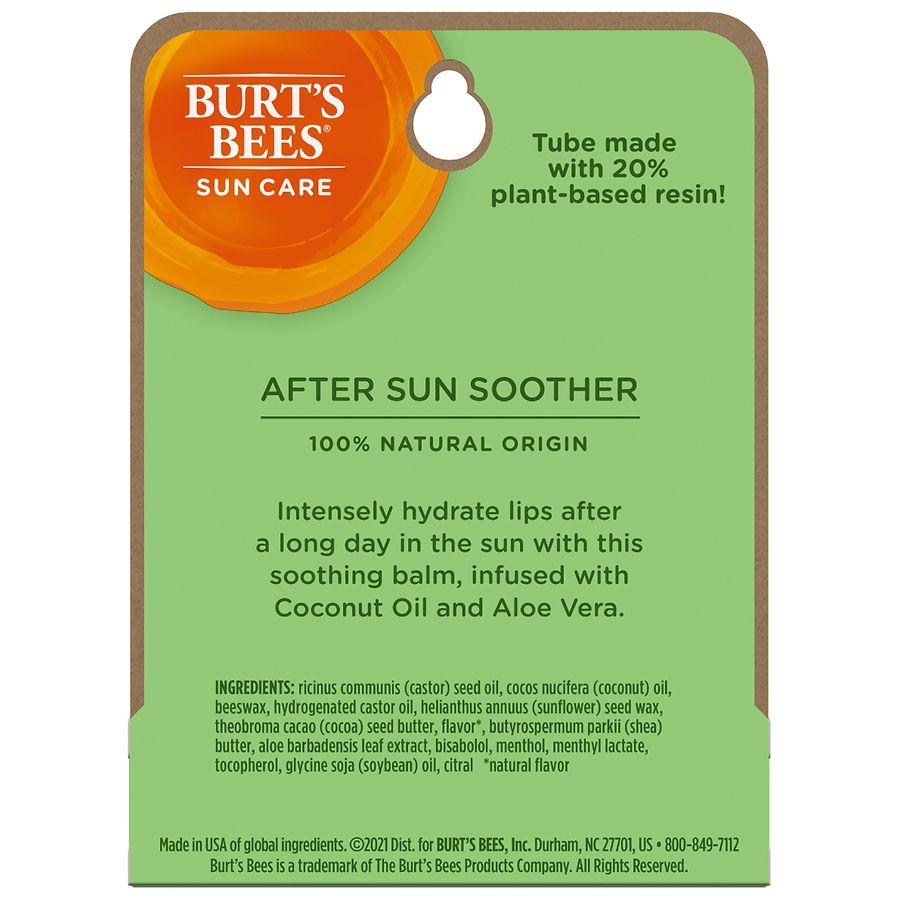 Burt's Bees Sun Care Lip Balm, After Sun Soother, 100% Natural Origin Soothing Aloe