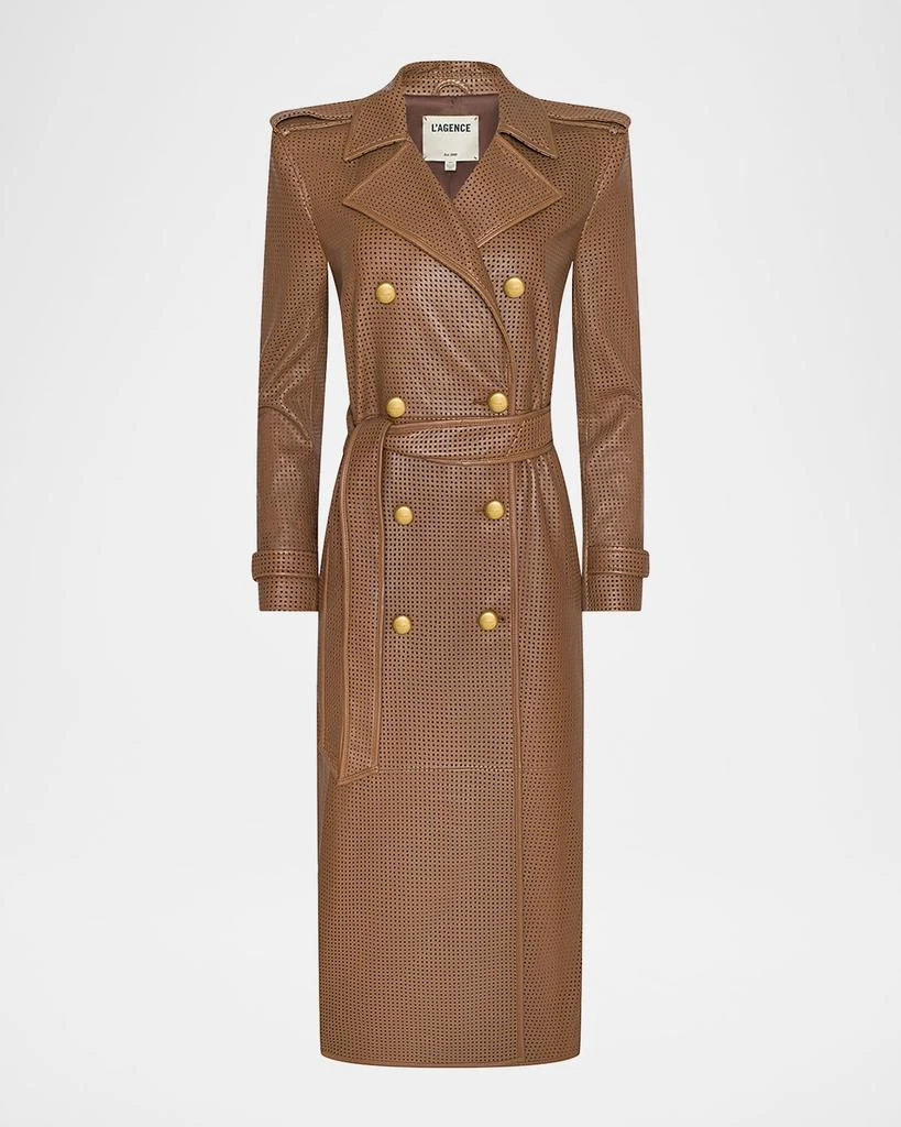 L
Agence Baylee Perforated Leather Trench Coat