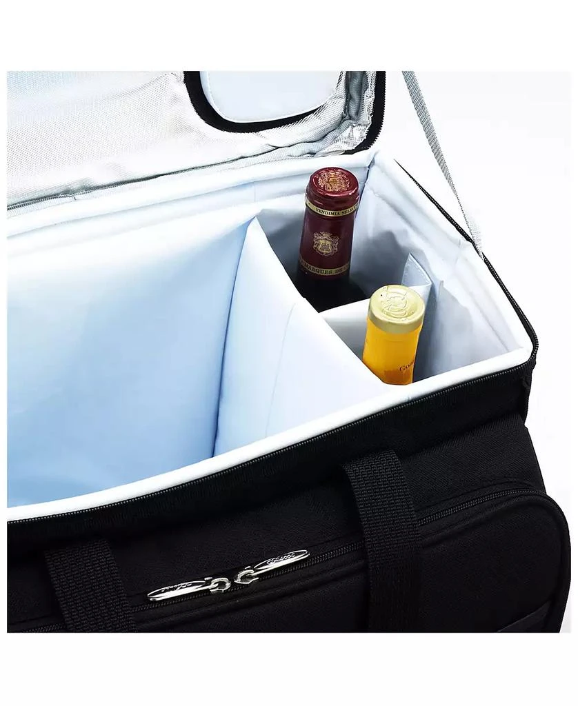 Picnic At Ascot Equipped Picnic Cooler with Service for 4 on Wheels 2