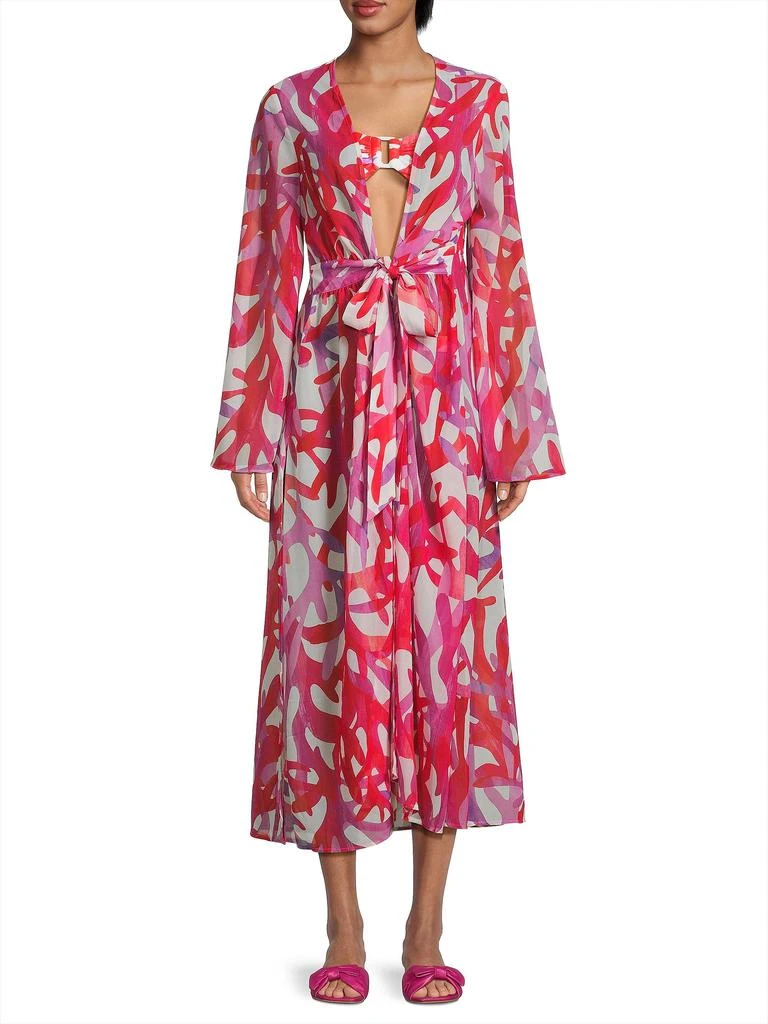 Milly Vince Under The Sea Chiffon Maxi Dress new arrivals