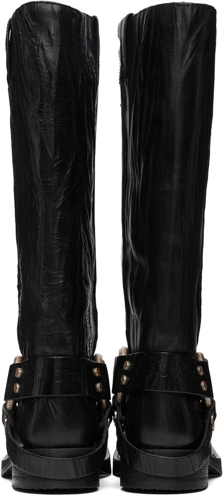 Acne Studios Black Leather Buckle Tall Boots 2