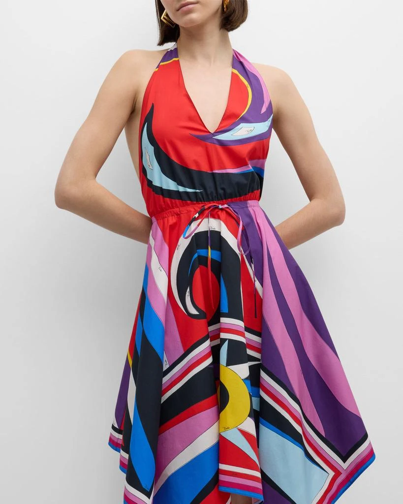 EMILIO PUCCI Abstract-Print Halter Handkerchief Dress 7
