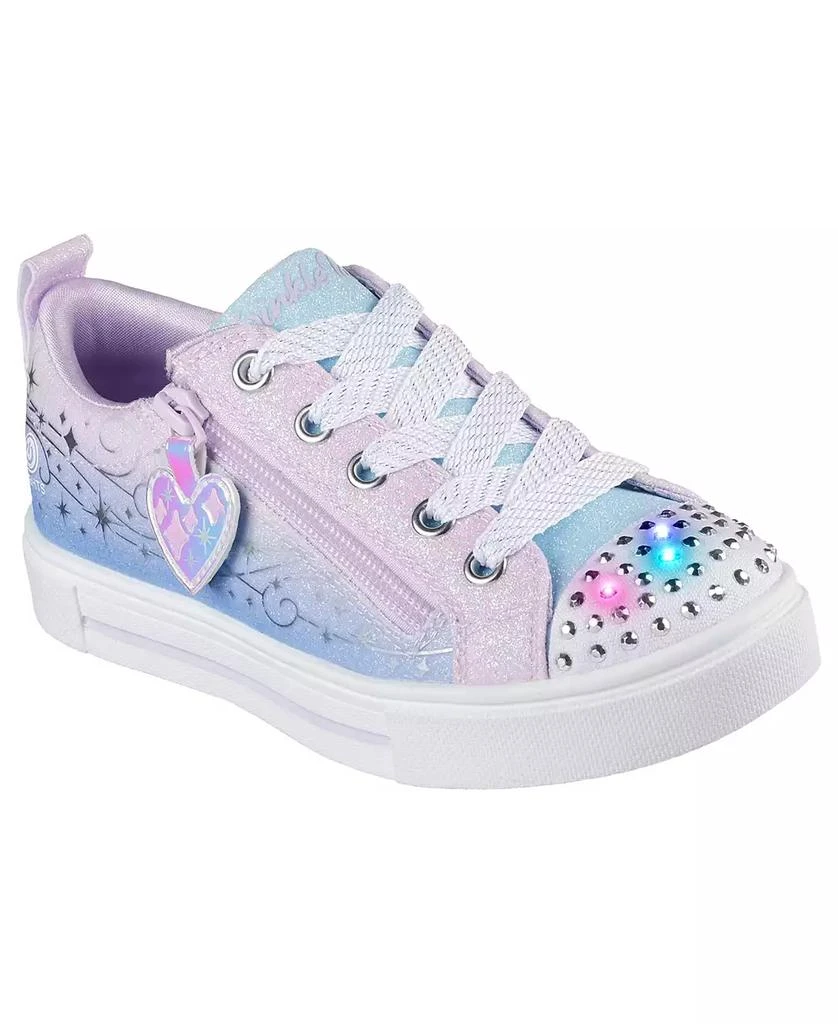 SKECHERS Toddler Girls Twinkle Toes: Twinkle Sparks - Heart Charm Light-Up Casual Sneakers from Finish Line 1