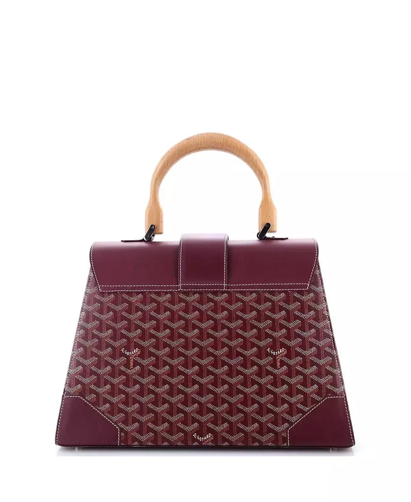 Pre-Owned Goyard MM Saigon Top Handle Bag Coated Canvas with Leather 4