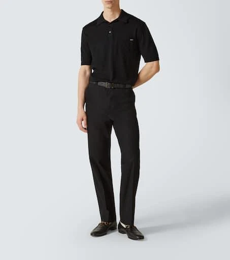Gucci Logo wool polo shirt 2