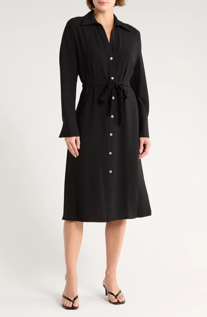 Vince Long Sleeve Belted Shirtdress