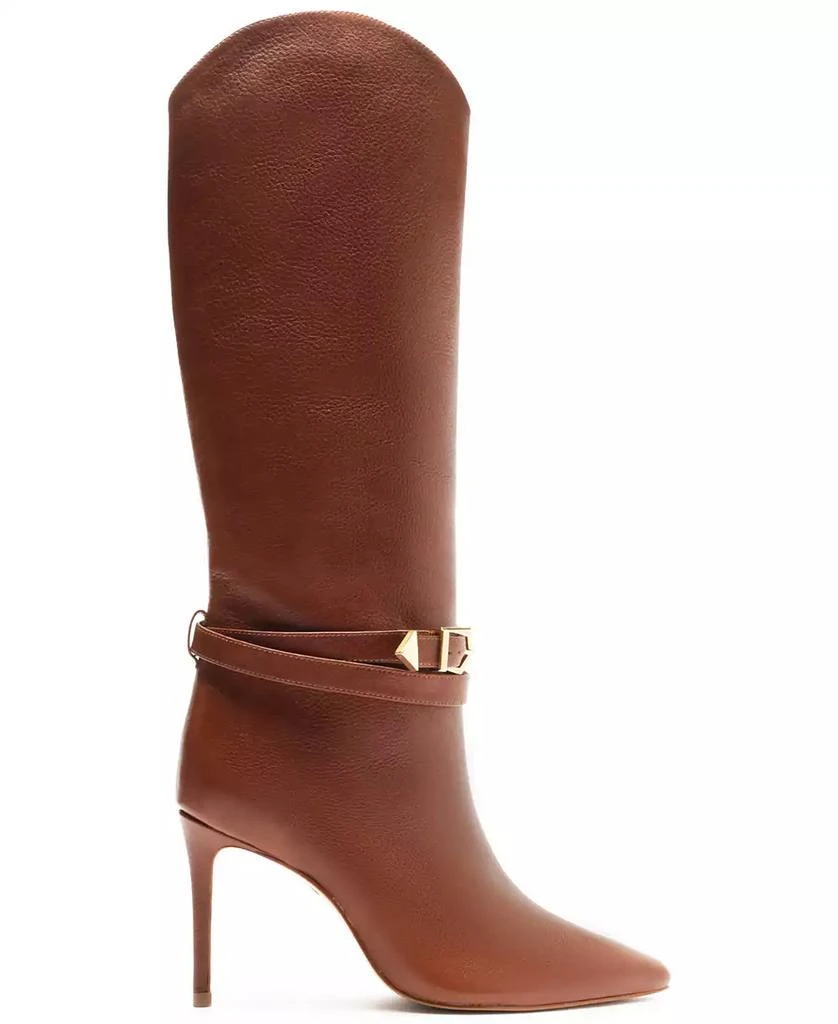 Schutz Women's Maryana Knee High Buckled Stiletto Leather Boots 2