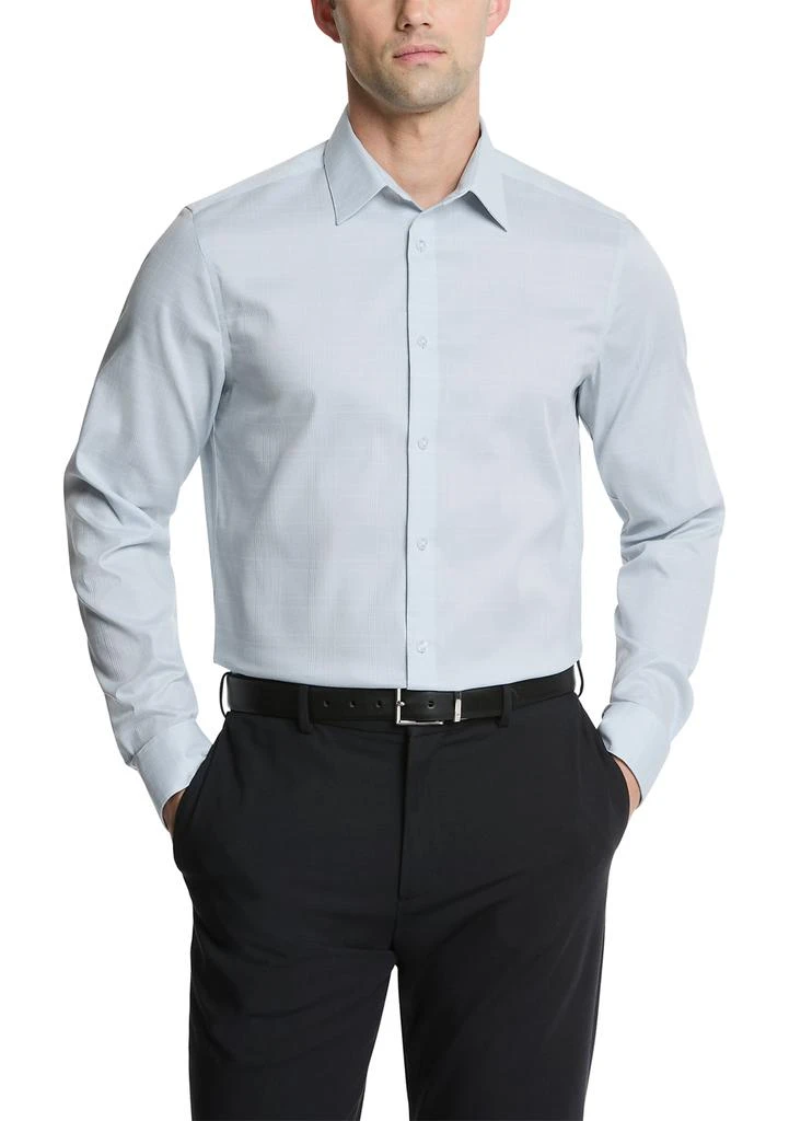 green emerald velvet dress Slim Fit White Herringbone English Spread Collar Non Iron Men's Dress Shirt   Wilkes & Riley, LLC