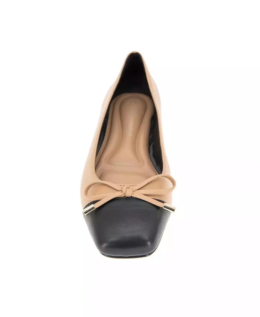 BCBG Women's Hartly Square Toe Bow Ballet Flats 7
