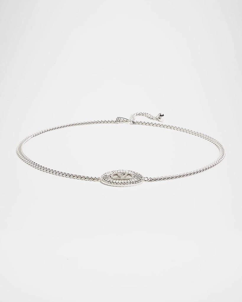 Valentino VLogo Signature Crystal-Embellished Chain Belt
