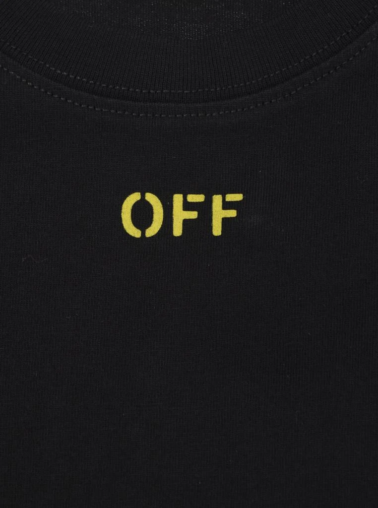 Off-White Black T-shirt With Logo And Stitched Arrow Print In Cotton Boy 3