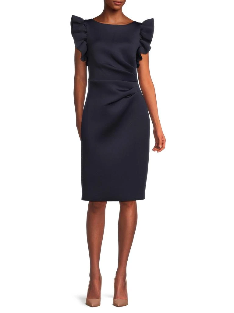 Shop Ruffle Sleeve Knee Pencil Dress on Sale at BeyondStyle  Get 73% Off Ruffle  Sleeve Knee Pencil Dress with Limited-Time Flash Deals, Exclusive  Discounts, and Special Offers. Enjoy Unbeatable Savings on