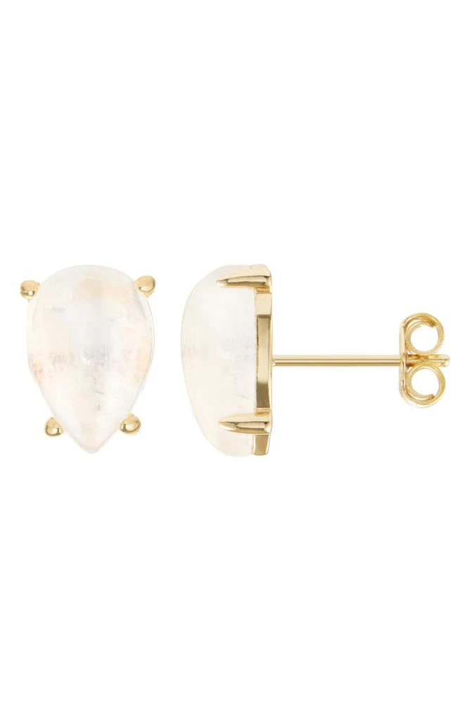 ADORNIA FINE Moonstone Pear Stud Earrings 3